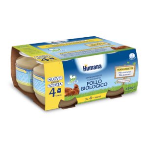 HUMANA OMOG POLLO BIO 4X80G