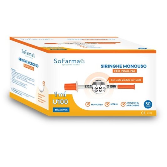 SIRINGA INSULINA 1ML 30PZ SF+
