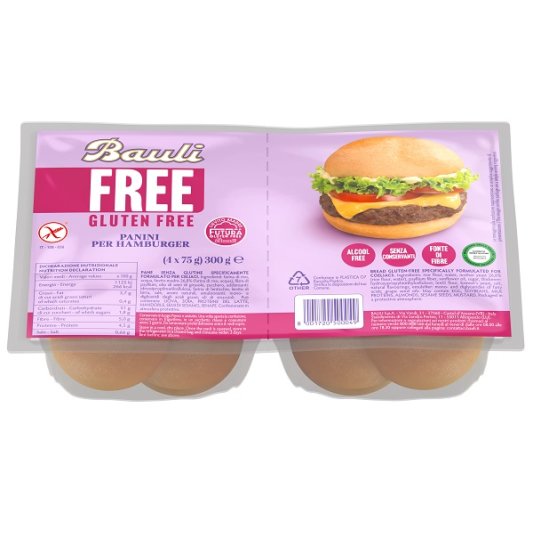 BAULI FREE Panini Hamburger4pz BAULI FREE Panini Hamburger4pz