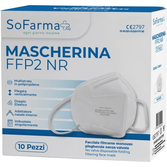 MASCHERINA FFP2 BIANCA 10PZ SF+