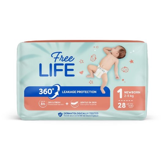 FREELIFE*1 Newborn (2-5Kg)28pz