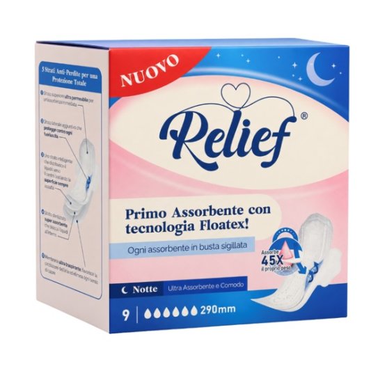 RELIEF ASSORBENTI NOTTE 9PZ RELIEF ASSORBENTI NOTTE 9PZ