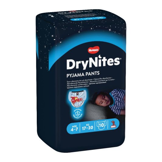 HUGGIES DRYNITES BOY 4/7AN 10P