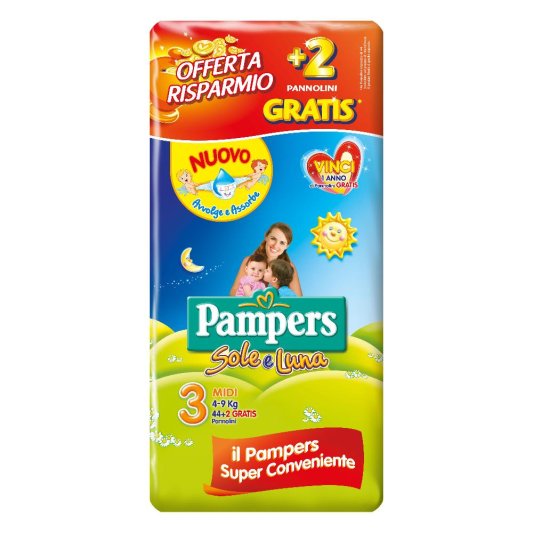 PAMPERS SOLEL MIDI 44+2PZ 9494<