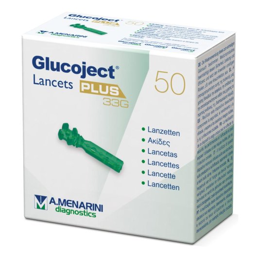 GLUCOJECT LANCETS PLUS G33 50P