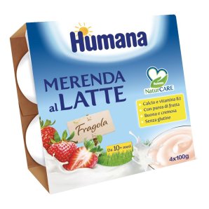 HUMANA Mer.Latte Fragola4x100g