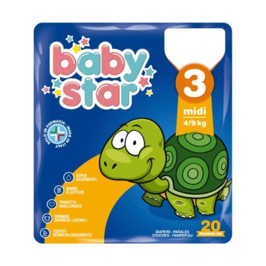 BABYSTAR MIDI PANN.4/9KG 20PZ