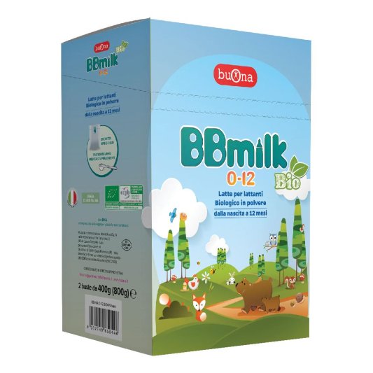 BUONA BB MILK 0-12 BIO LATTE IN POLVERE 2 BUSTE DA 400 GRAMMI