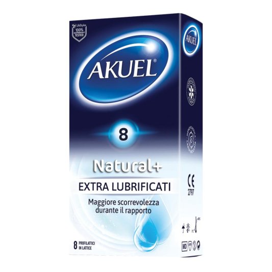 AKUEL Natural+ExtraLubr. 8pz