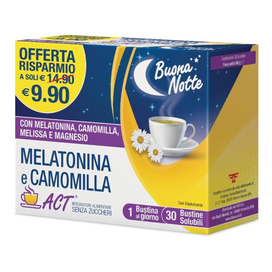 MELATONINA ACT+CAMOMILLA30BUST