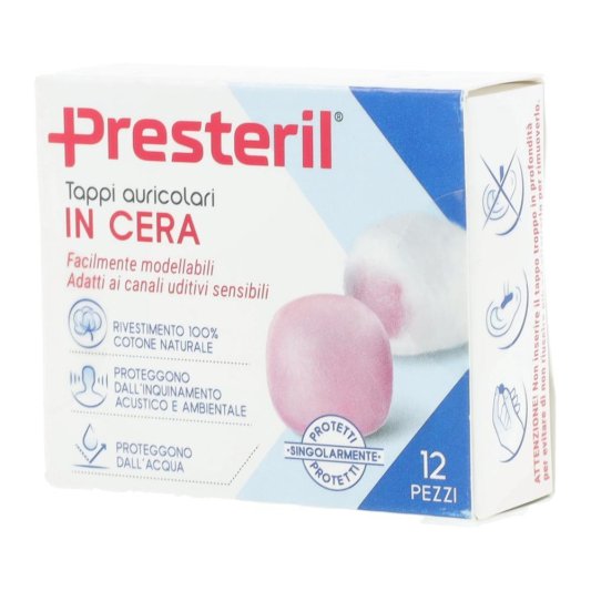 PRESTERIL Tappi Auc.Cera 12pz