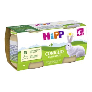 OMO HIPP Coniglio+Verd.2x80g