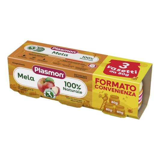 PLASMON OMOG MELA 3PZ 80G PLASMON OMOG MELA 3PZ 80G